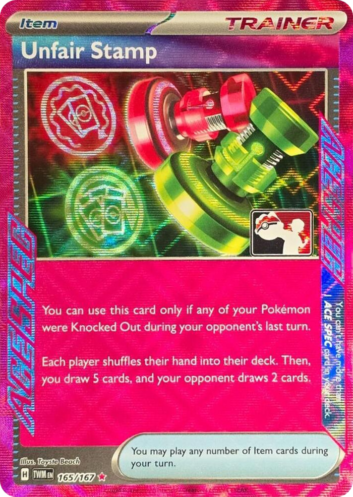 0165 Unfair Stamp ACE SPEC Rare Prize Pack Series Cards