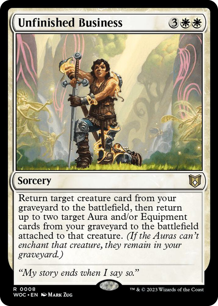 Unfinished Business #8 R - Commander: Wilds of Eldraine Pokemon card