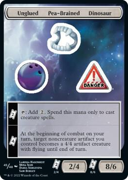 0045 Unglued Pea-Brained Dinosaur T Unfinity