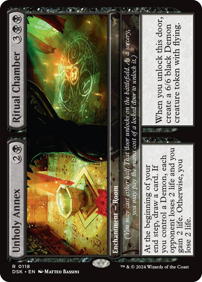 Unholy Annex // Ritual Chamber #118 R - Duskmourn: House of Horror Pokemon card