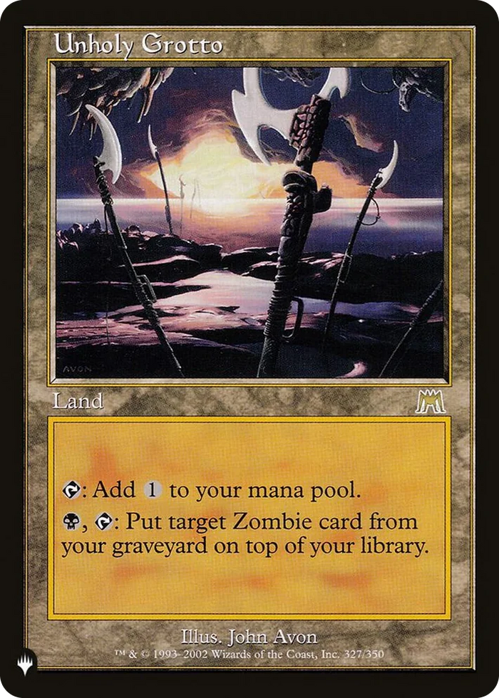0327 Unholy Grotto R The List Reprints