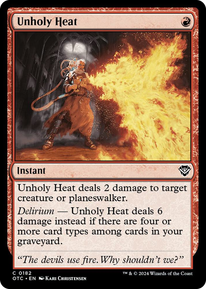 0182 Unholy Heat C Commander: Outlaws of Thunder Junction