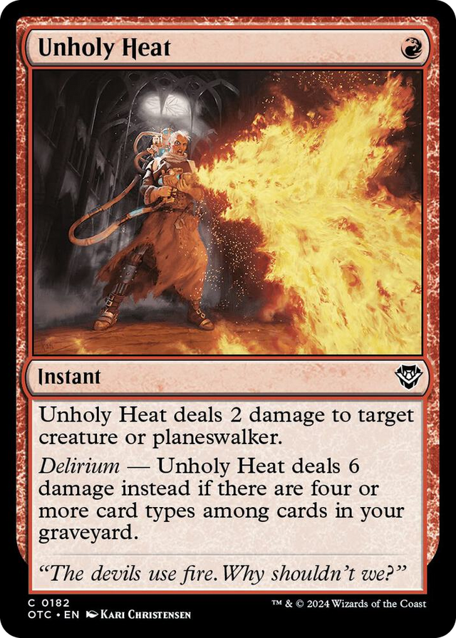 0182 Unholy Heat C Commander: Outlaws of Thunder Junction