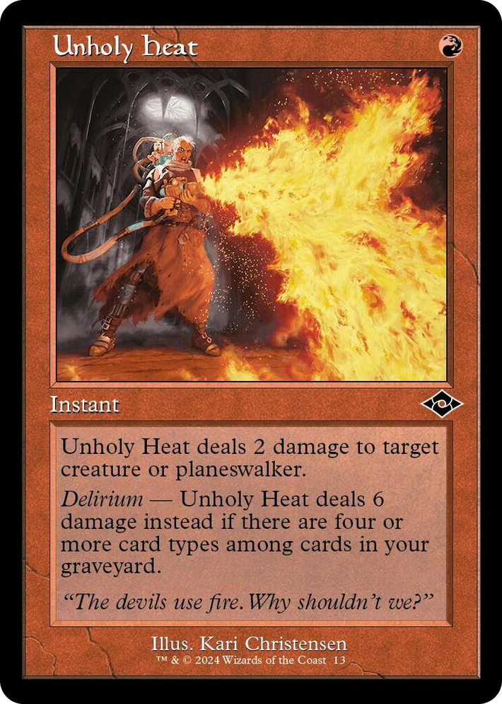 0013 Unholy Heat (Retro Frame) C Modern Horizons 2