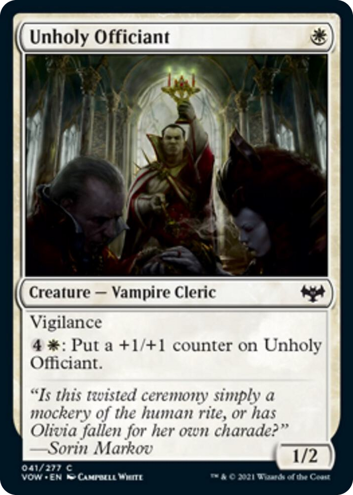 Unholy Officiant #41 C - Innistrad: Crimson Vow Pokemon card