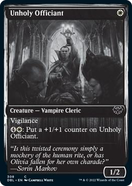 0308 Unholy Officiant C Innistrad: Double Feature