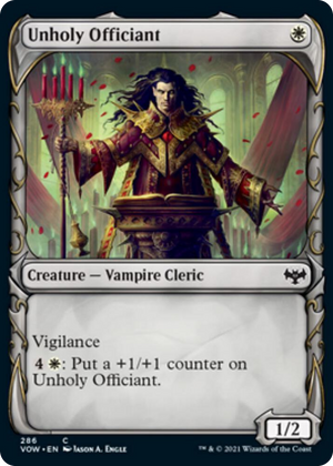 0286 Unholy Officiant (Showcase) C Innistrad: Crimson Vow