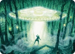 0002 Unidentified Hovership Art Card S Art Series: Duskmourn: House of Horror