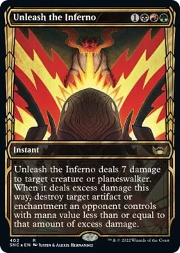 0402 Unleash the Inferno (Gilded Foil) R Streets of New Capenna