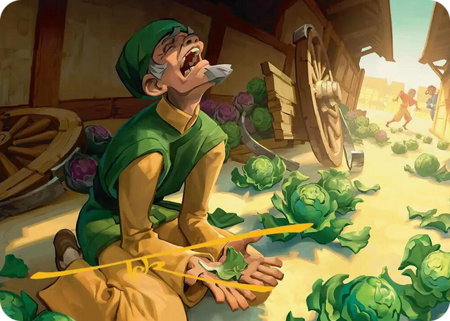 0019 Unlucky Cabbage Merchant Art Card (Gold-Stamped Signature) S Art Series: Avatar: The Last Airbender