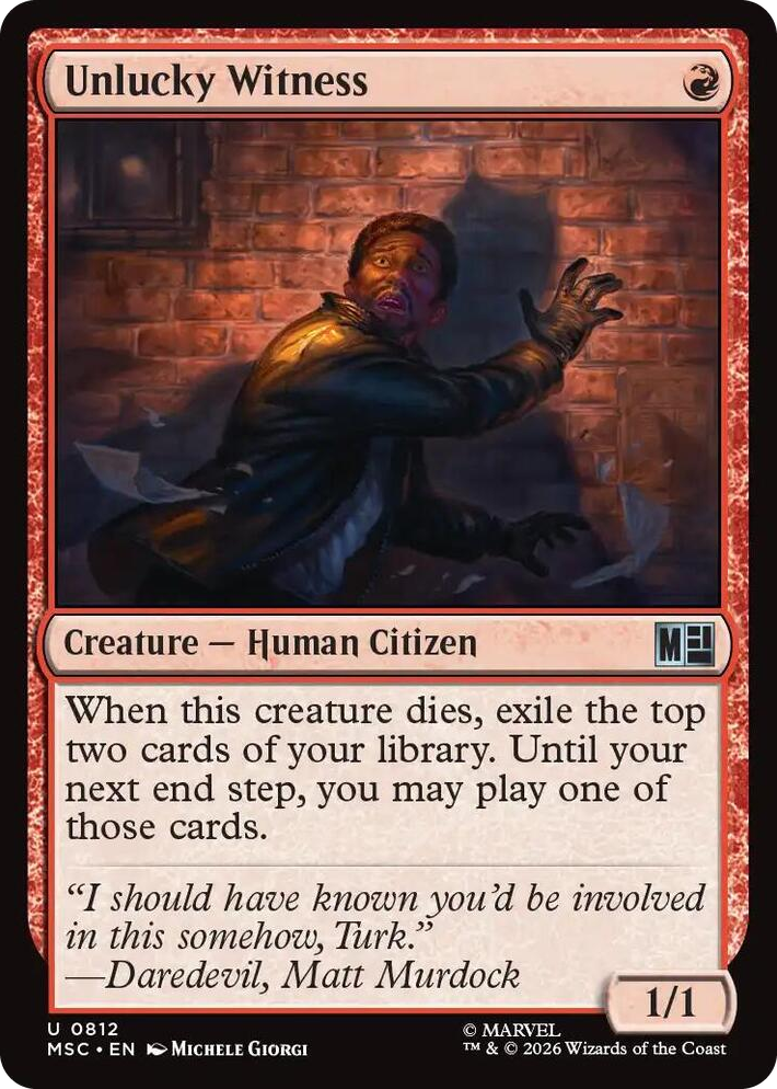 0812 Unlucky Witness U Commander: Marvel Super Heroes