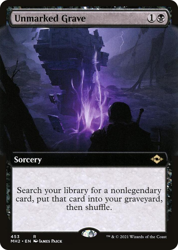 0453 Unmarked Grave (Extended Art) R Modern Horizons 2