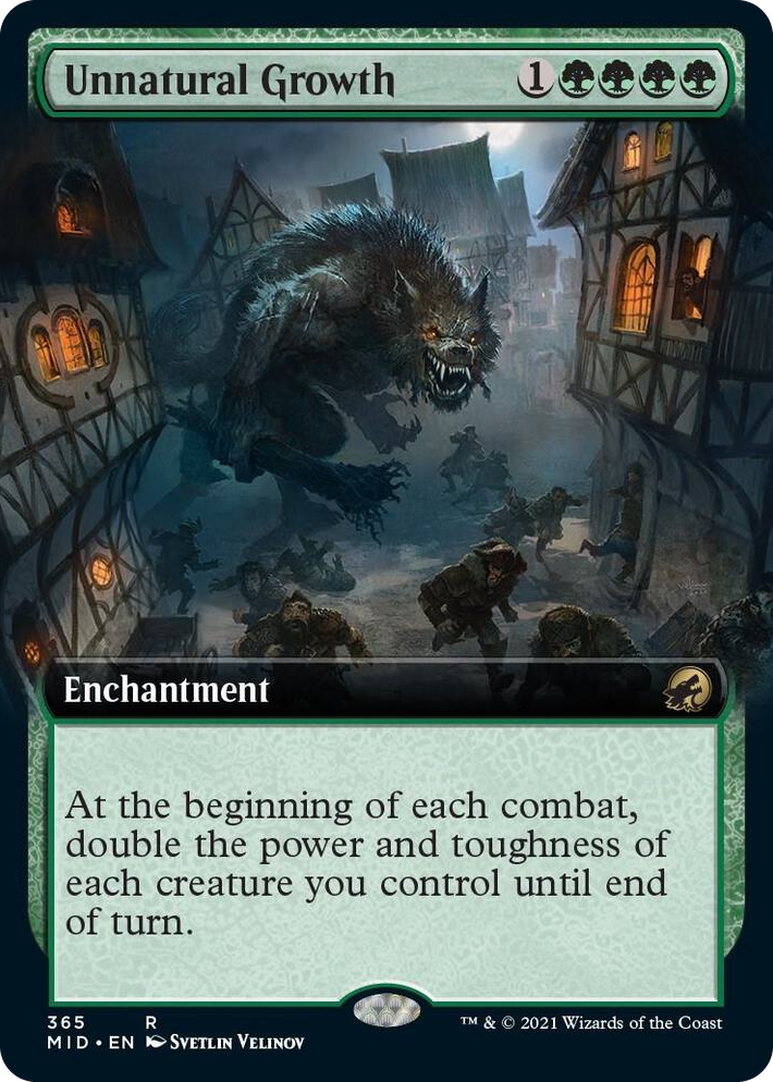 0365 Unnatural Growth (Extended Art) R Innistrad: Midnight Hunt