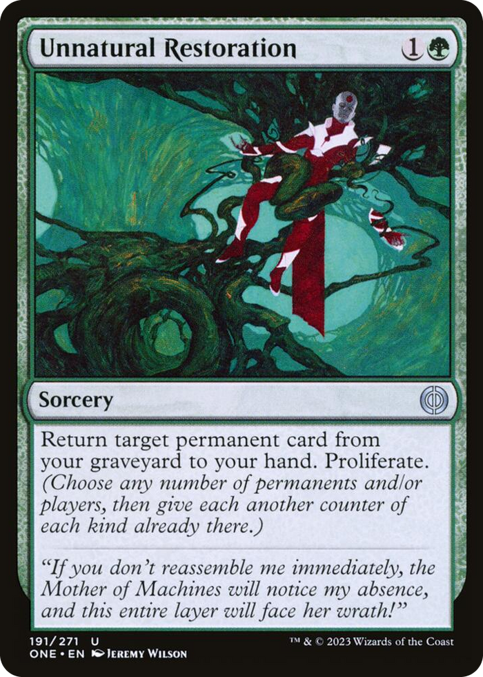 Unnatural Restoration #191 U - Phyrexia: All Will Be One Pokemon card