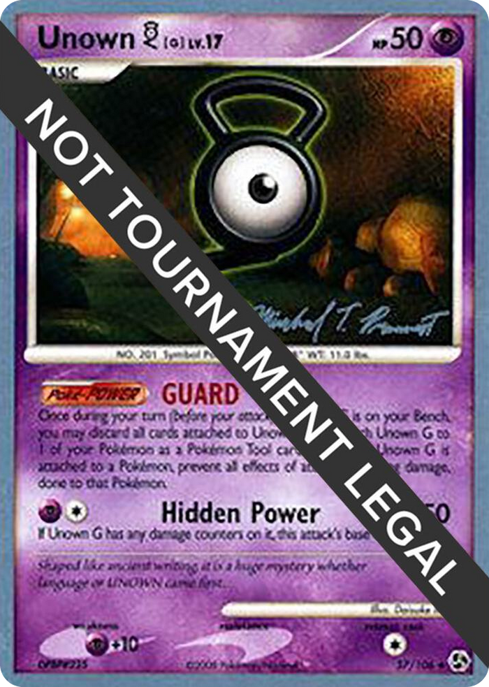 0057 Unown [G] - 2010 (Michael Pramawat) Uncommon World Championship Decks