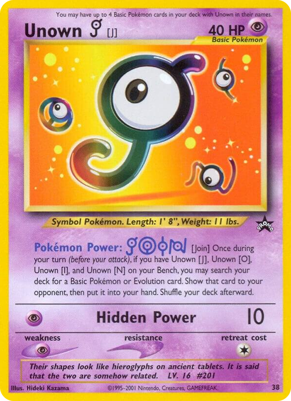 0038 Unown [J] Promo WoTC Promo