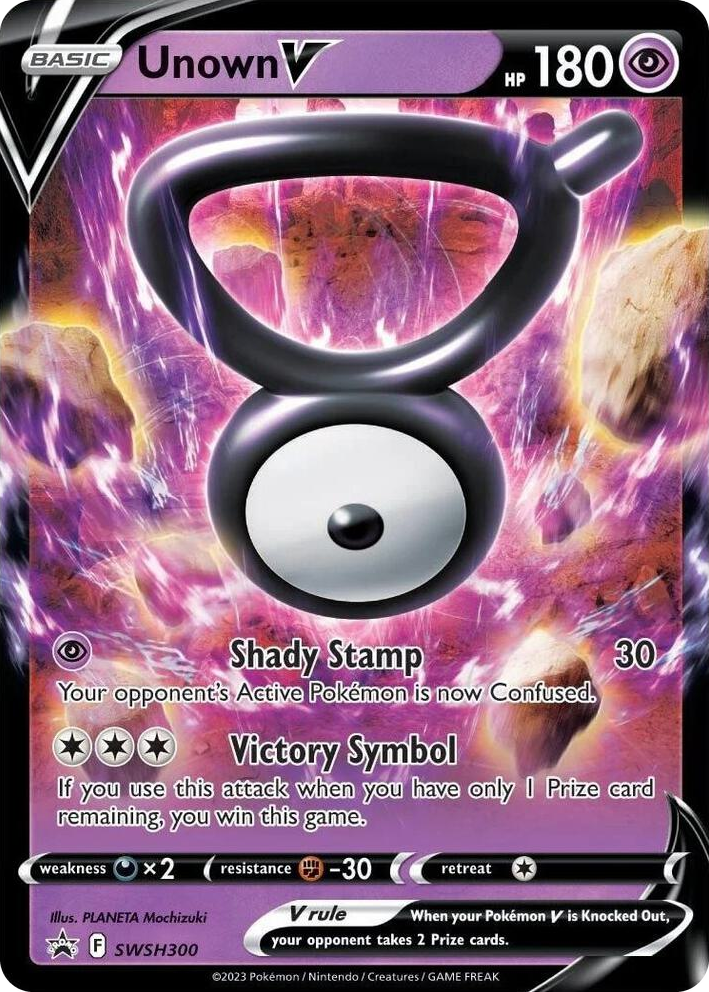 0300 Unown V - SWSH300 Promo Sword & Shield Promo Cards