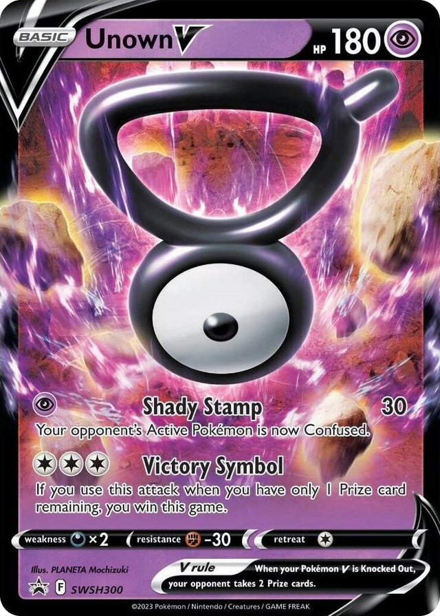 0300 Unown V - SWSH300 Promo Sword & Shield Promo Cards