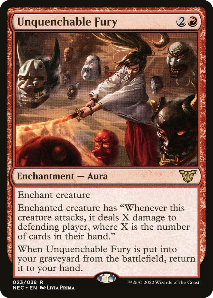0023 Unquenchable Fury R Commander: Kamigawa: Neon Dynasty