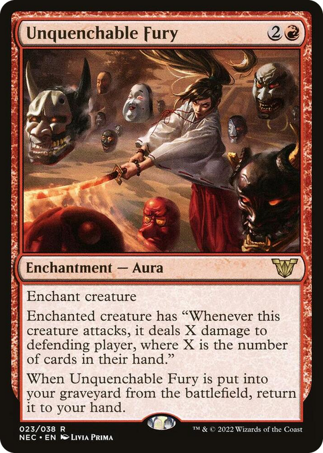 0023 Unquenchable Fury R Commander: Kamigawa: Neon Dynasty