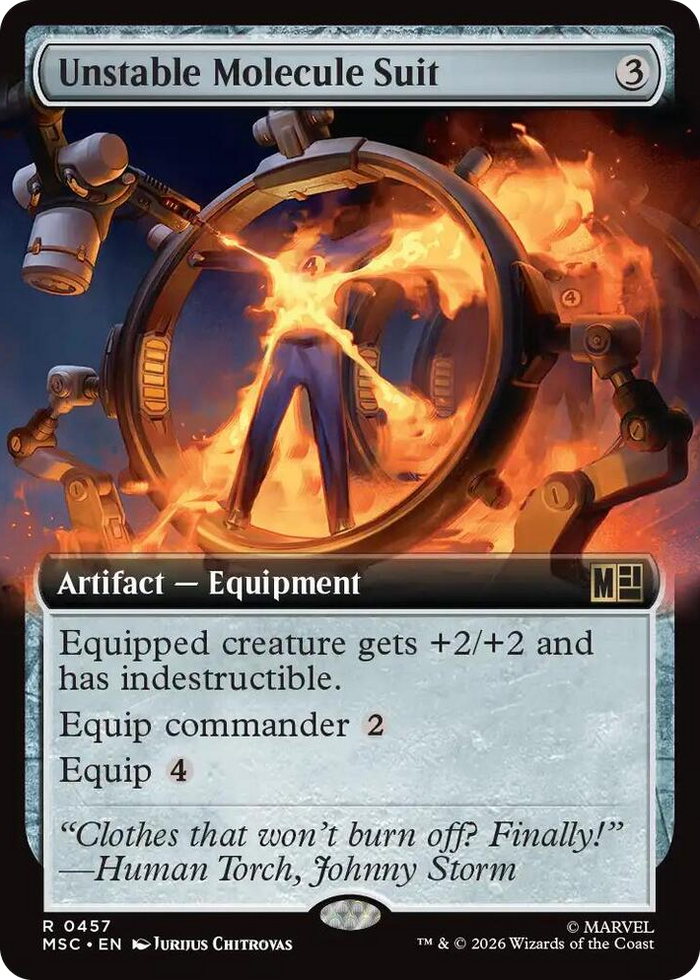 Unstable Molecule Suit (Extended Art) #457 R - Commander: Marvel Super Heroes Pokemon card