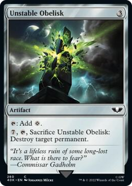 0260 Unstable Obelisk (Surge Foil) U Universes Beyond: Warhammer 40,000