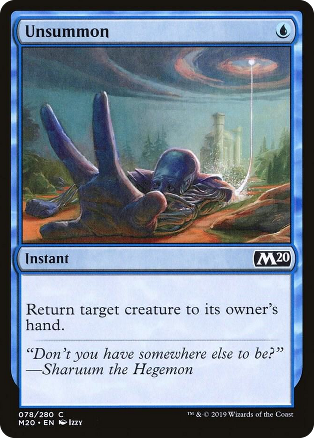 0078 Unsummon C Core Set 2020