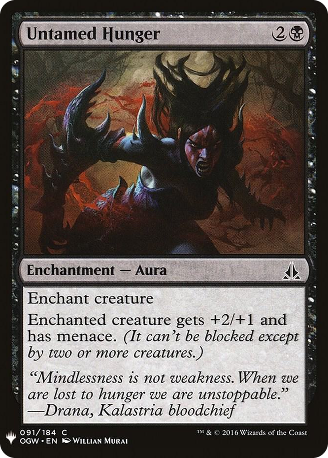 0091 Untamed Hunger C The List Reprints