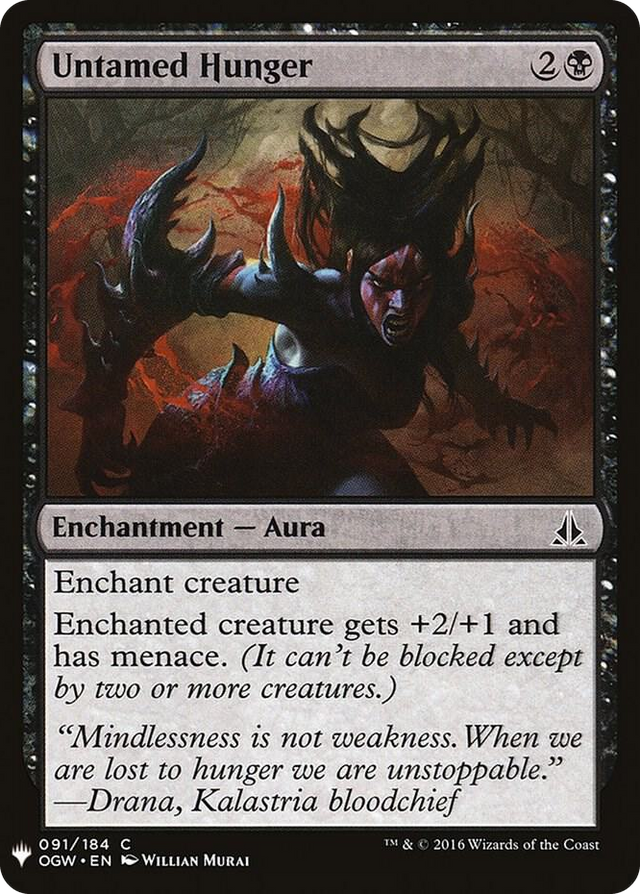 0091 Untamed Hunger C The List Reprints