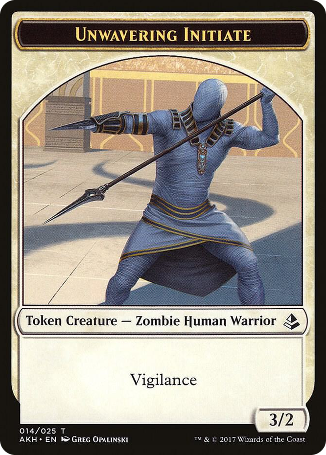 Unwavering Initiate Token #14 T - Amonkhet Pokemon card
