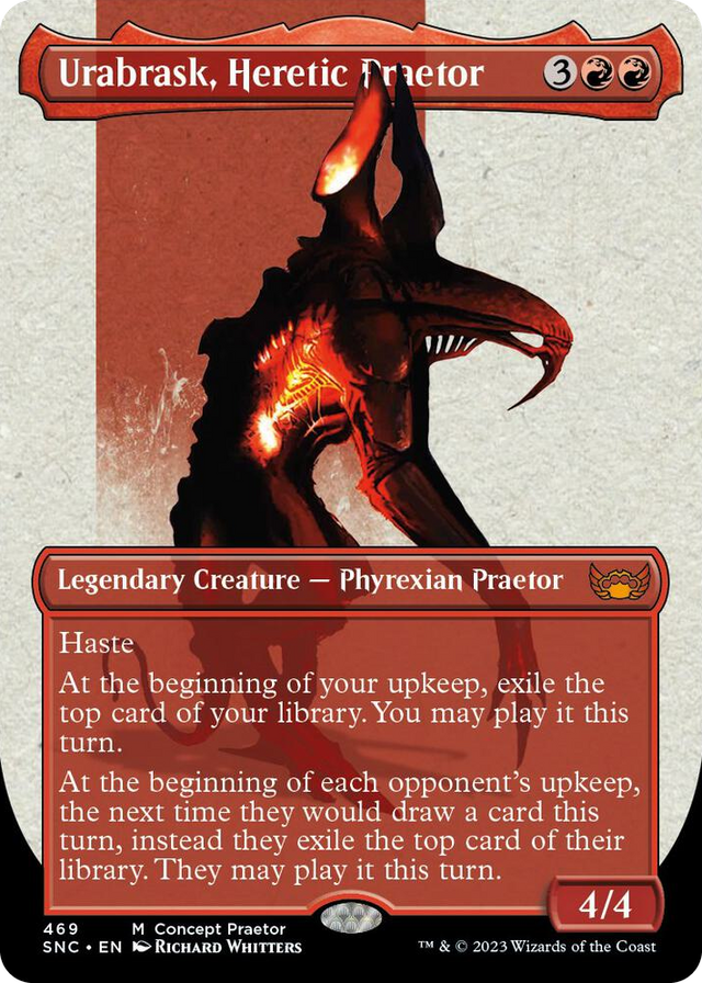 0469 Urabrask, Heretic Praetor (Concept Praetor) (Step-And-Compleat Foil) M Phyrexia: All Will Be One