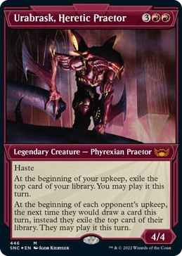 0446 Urabrask, Heretic Praetor (Showcase) (Foil Etched) M Streets of New Capenna