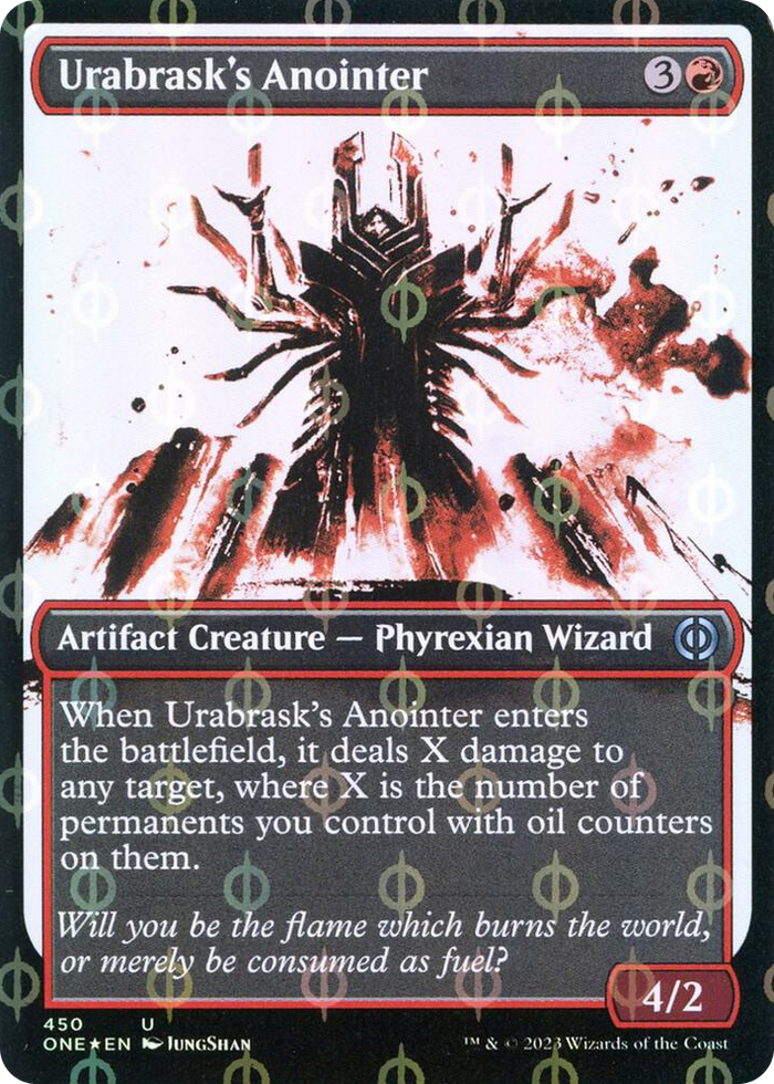 Urabrask's Anointer (Showcase) (Step-and-Compleat Foil) #450 U - Phyrexia: All Will Be One Pokemon card