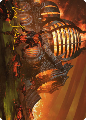 0037 Urabrask's Forge Art Card (Gold-Stamped Signature) S Art Series: Phyrexia: All Will Be One