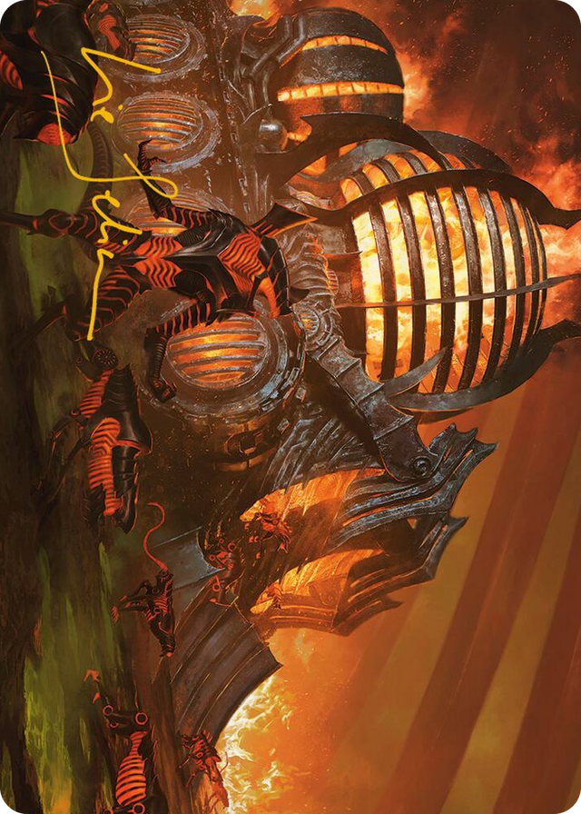 0037 Urabrask's Forge Art Card (Gold-Stamped Signature) S Art Series: Phyrexia: All Will Be One