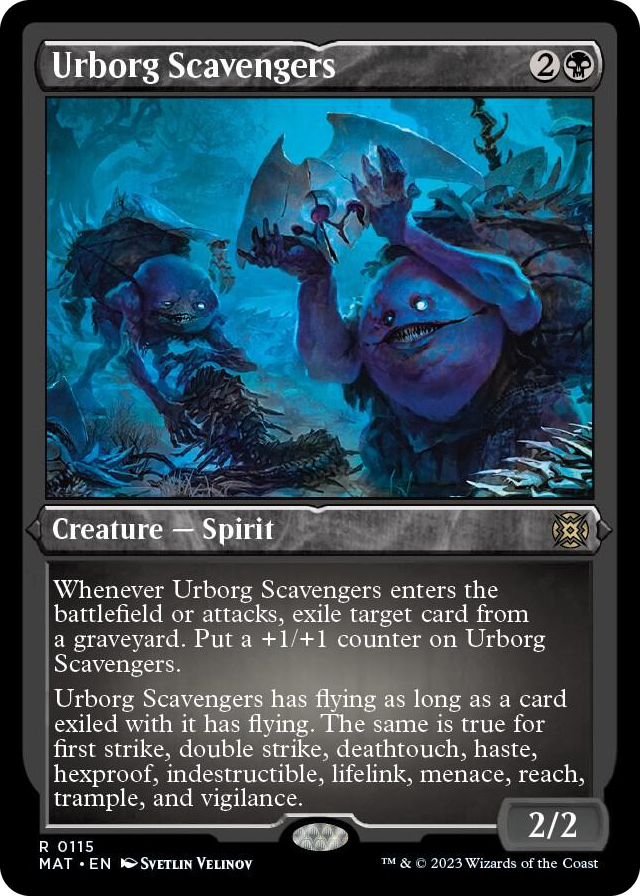 Urborg Scavengers (Foil Etched) #115 R - March of the Machine: The Aftermath Pokemon card