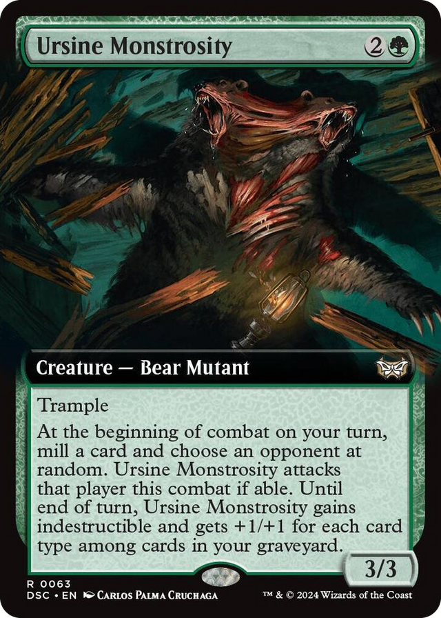 0063 Ursine Monstrosity (Extended Art) R Commander: Duskmourn: House of Horror