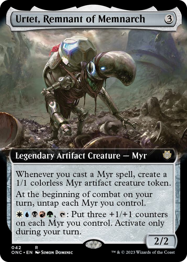 0042 Urtet, Remnant of Memnarch (Extended Art) R Commander: Phyrexia: All Will Be One