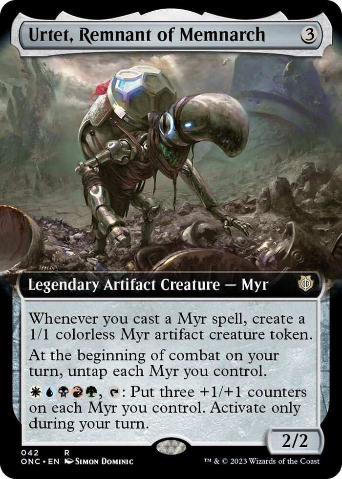 Urtet, Remnant of Memnarch (Extended Art) #42 R - Commander: Phyrexia: All Will Be One Pokemon card