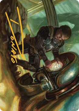 0035 Urza, Powerstone Prodigy Art Card (Gold-Stamped Signature) S Art Series: The Brothers' War