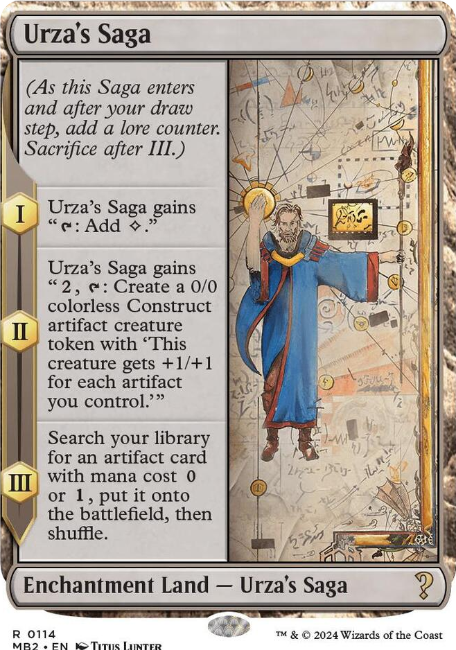 0114 Urza's Saga (White Border) R Mystery Booster 2