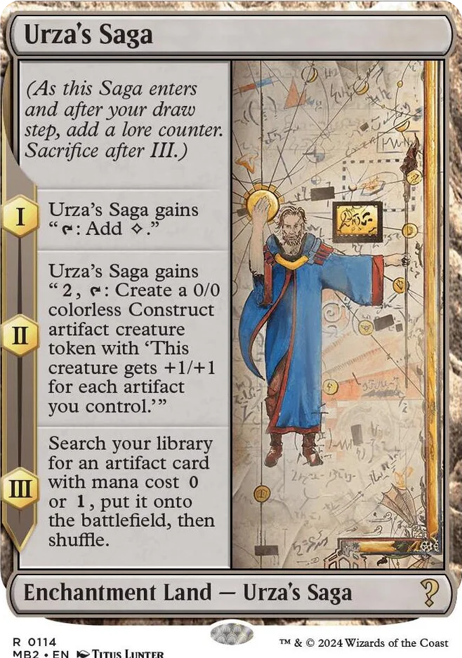 0114 Urza's Saga (White Border) R Mystery Booster 2