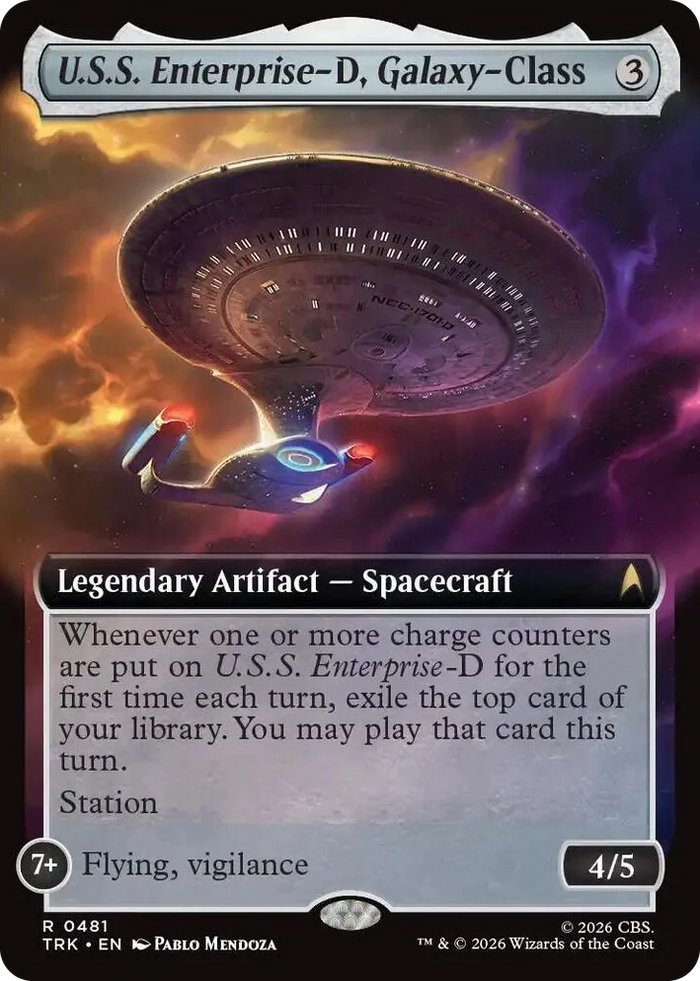 0481 U.S.S. Enterprise-D, Galaxy-Class (Extended Art) R Star Trek