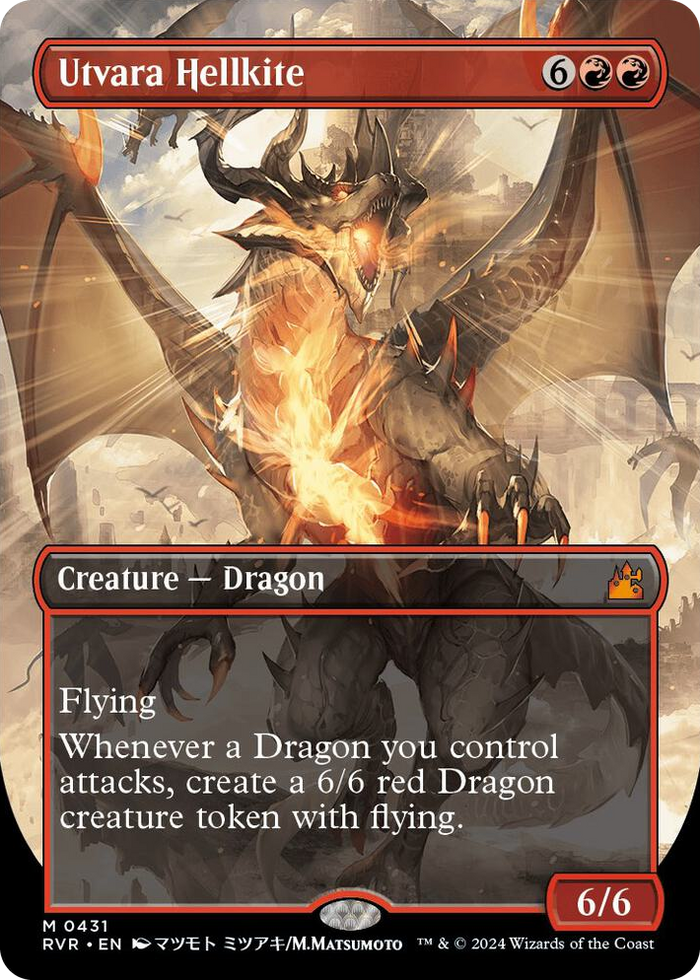 Utvara Hellkite (Anime Borderless) #431 M - Ravnica Remastered Pokemon card