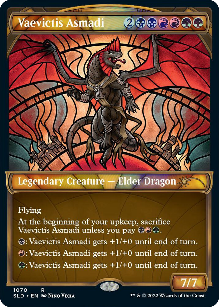 Vaevictis Asmadi (Stained Glass) (Textured Foil) #1070 R - Secret Lair Drop Series Pokemon card