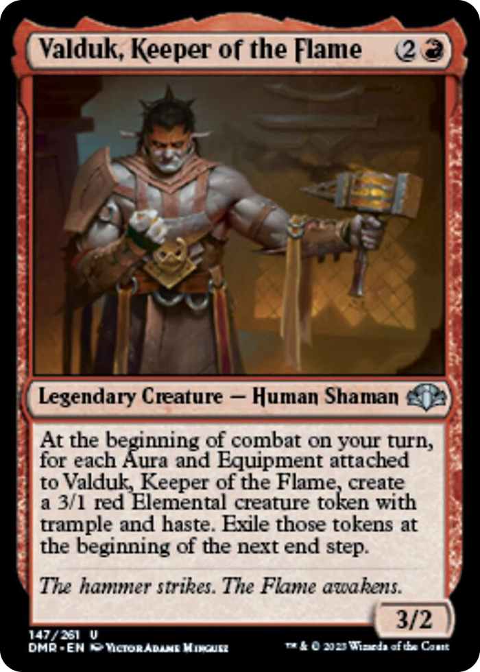 Valduk, Keeper of the Flame #147 U - Dominaria Remastered Pokemon card