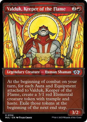 0154 Valduk, Keeper of the Flame (Halo Foil) U March of the Machine: Multiverse Legends