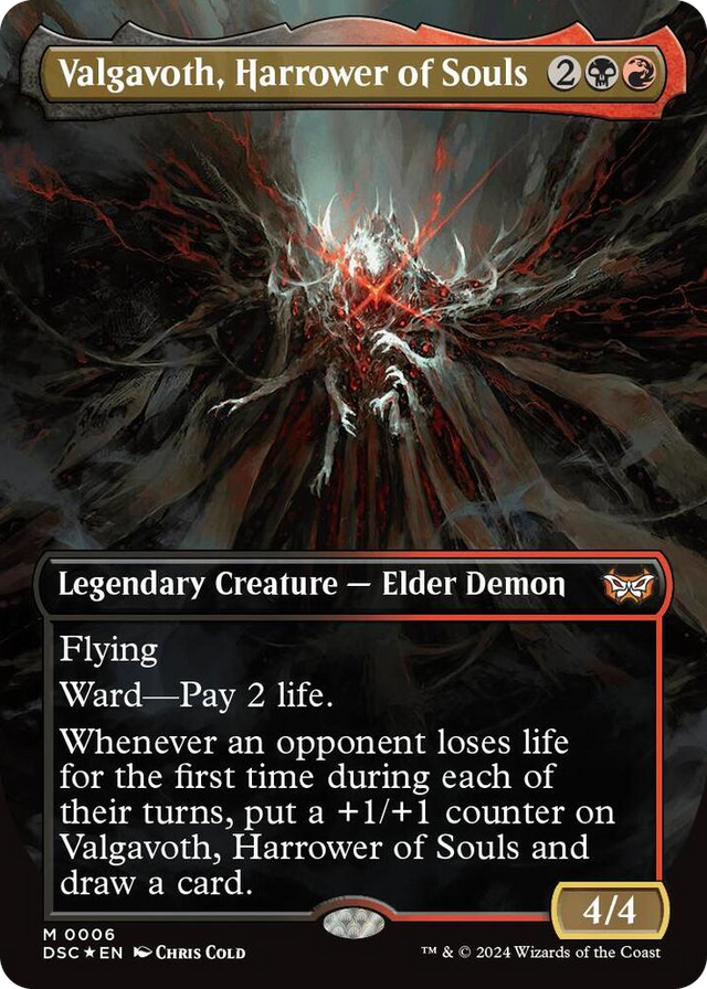 0006 Valgavoth, Harrower of Souls (Borderless) M Commander: Duskmourn: House of Horror