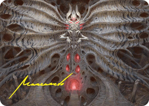 0010 Valgavoth, Terror Eater Art Card (Gold-Stamped Signature) S Art Series: Duskmourn: House of Horror