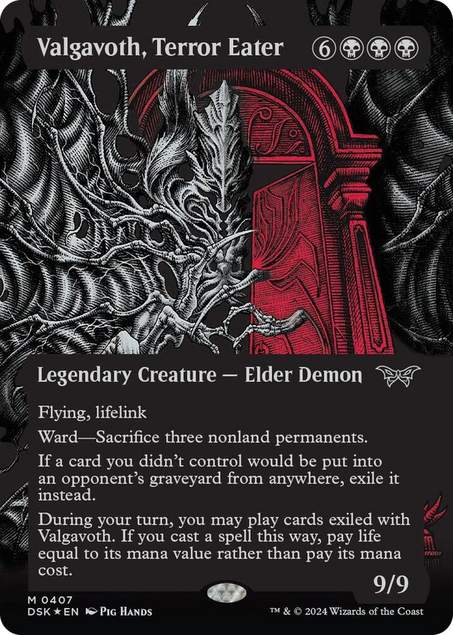 0407 Valgavoth, Terror Eater (Showcase) (Textured Foil) M Duskmourn: House of Horror